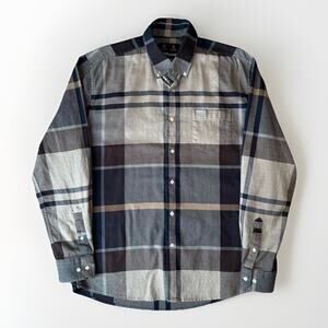 Barbour Bearpark Shirt Medium Multicolor Plaid Button Up Minimalist New York